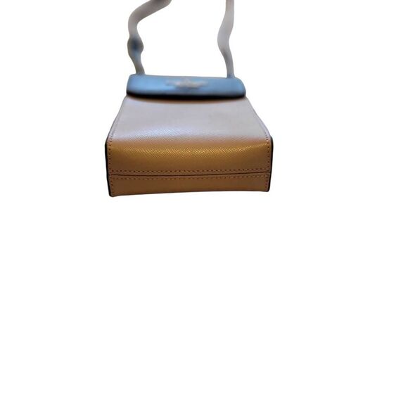 Kate Spade Madison Flap Phone Crossbody Toasted Hazelnut & Black Leather Bag - Picture 10 of 13